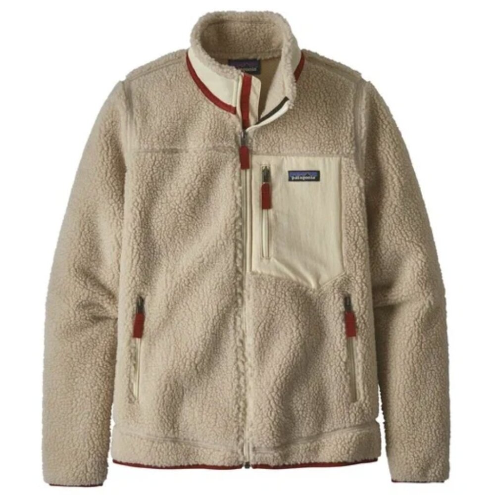 Patagonia Women's Classic Retro-XFleece Jacket Natural/Red, M